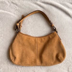 Elegant Tan Suede Shoulder Bag